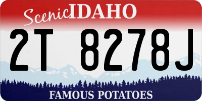 ID license plate 2T8278J