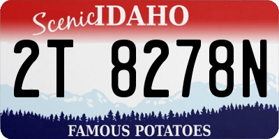ID license plate 2T8278N