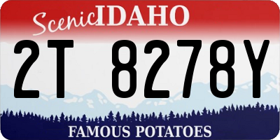 ID license plate 2T8278Y