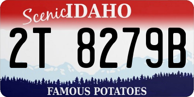 ID license plate 2T8279B