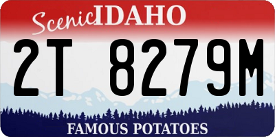 ID license plate 2T8279M