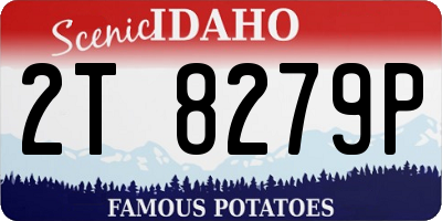 ID license plate 2T8279P