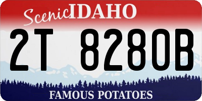 ID license plate 2T8280B