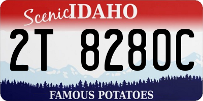 ID license plate 2T8280C