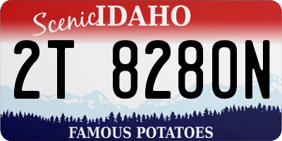 ID license plate 2T8280N