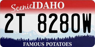 ID license plate 2T8280W