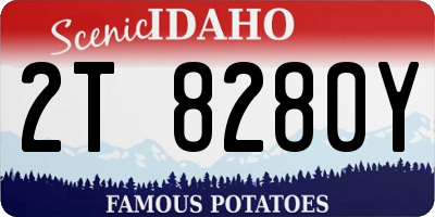 ID license plate 2T8280Y