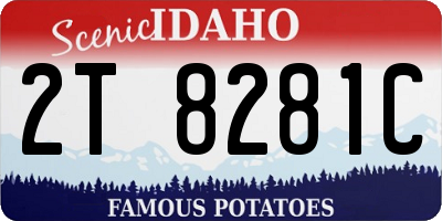 ID license plate 2T8281C