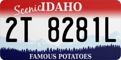 ID license plate 2T8281L