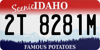 ID license plate 2T8281M