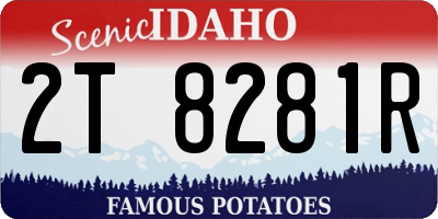 ID license plate 2T8281R