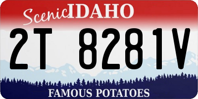 ID license plate 2T8281V