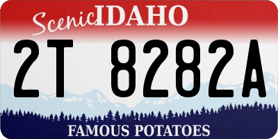 ID license plate 2T8282A