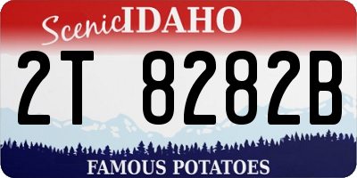 ID license plate 2T8282B