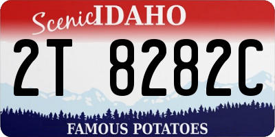 ID license plate 2T8282C