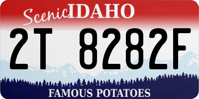 ID license plate 2T8282F