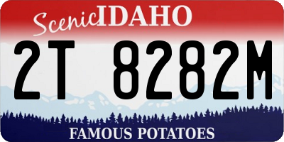 ID license plate 2T8282M