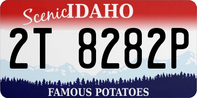 ID license plate 2T8282P
