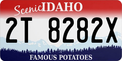 ID license plate 2T8282X