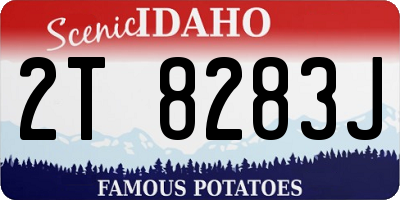 ID license plate 2T8283J