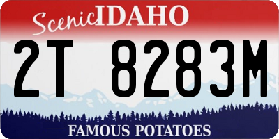 ID license plate 2T8283M