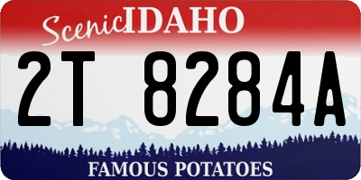 ID license plate 2T8284A