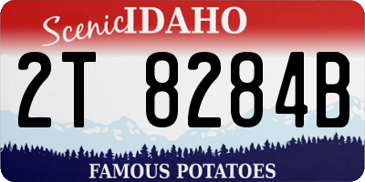 ID license plate 2T8284B