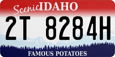 ID license plate 2T8284H