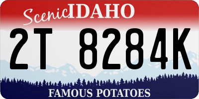 ID license plate 2T8284K