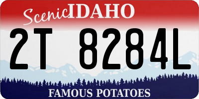 ID license plate 2T8284L