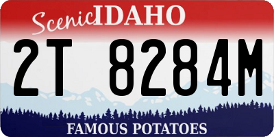 ID license plate 2T8284M