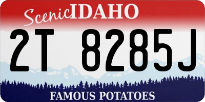 ID license plate 2T8285J