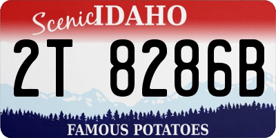 ID license plate 2T8286B