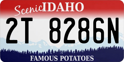 ID license plate 2T8286N