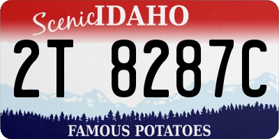 ID license plate 2T8287C