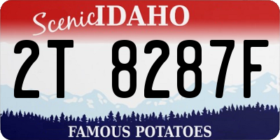 ID license plate 2T8287F