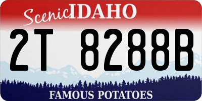ID license plate 2T8288B