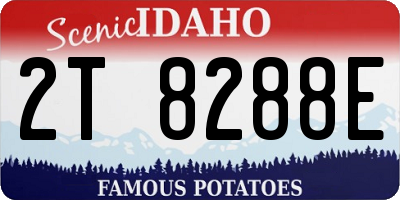 ID license plate 2T8288E
