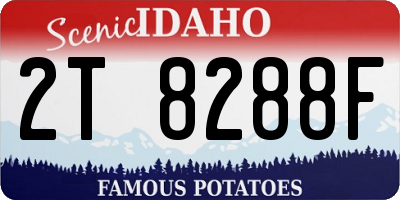 ID license plate 2T8288F