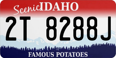 ID license plate 2T8288J