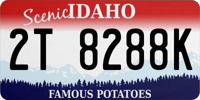 ID license plate 2T8288K