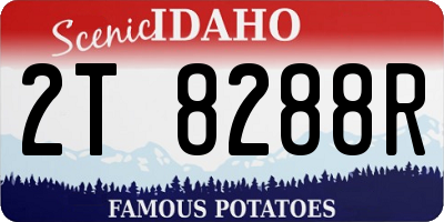 ID license plate 2T8288R