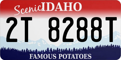 ID license plate 2T8288T