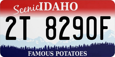 ID license plate 2T8290F