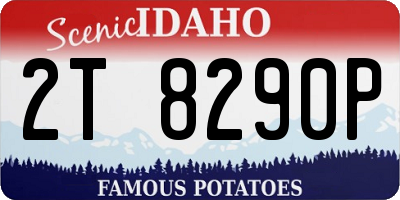 ID license plate 2T8290P
