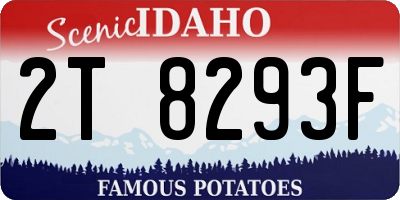 ID license plate 2T8293F