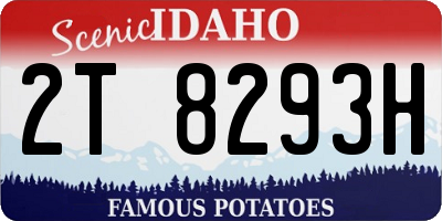 ID license plate 2T8293H