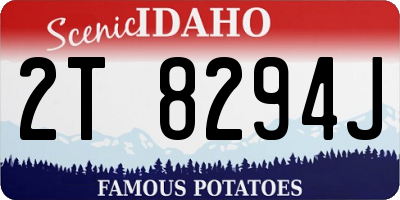 ID license plate 2T8294J