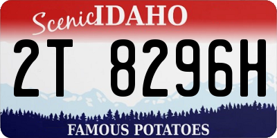 ID license plate 2T8296H