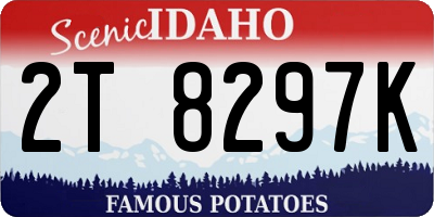 ID license plate 2T8297K